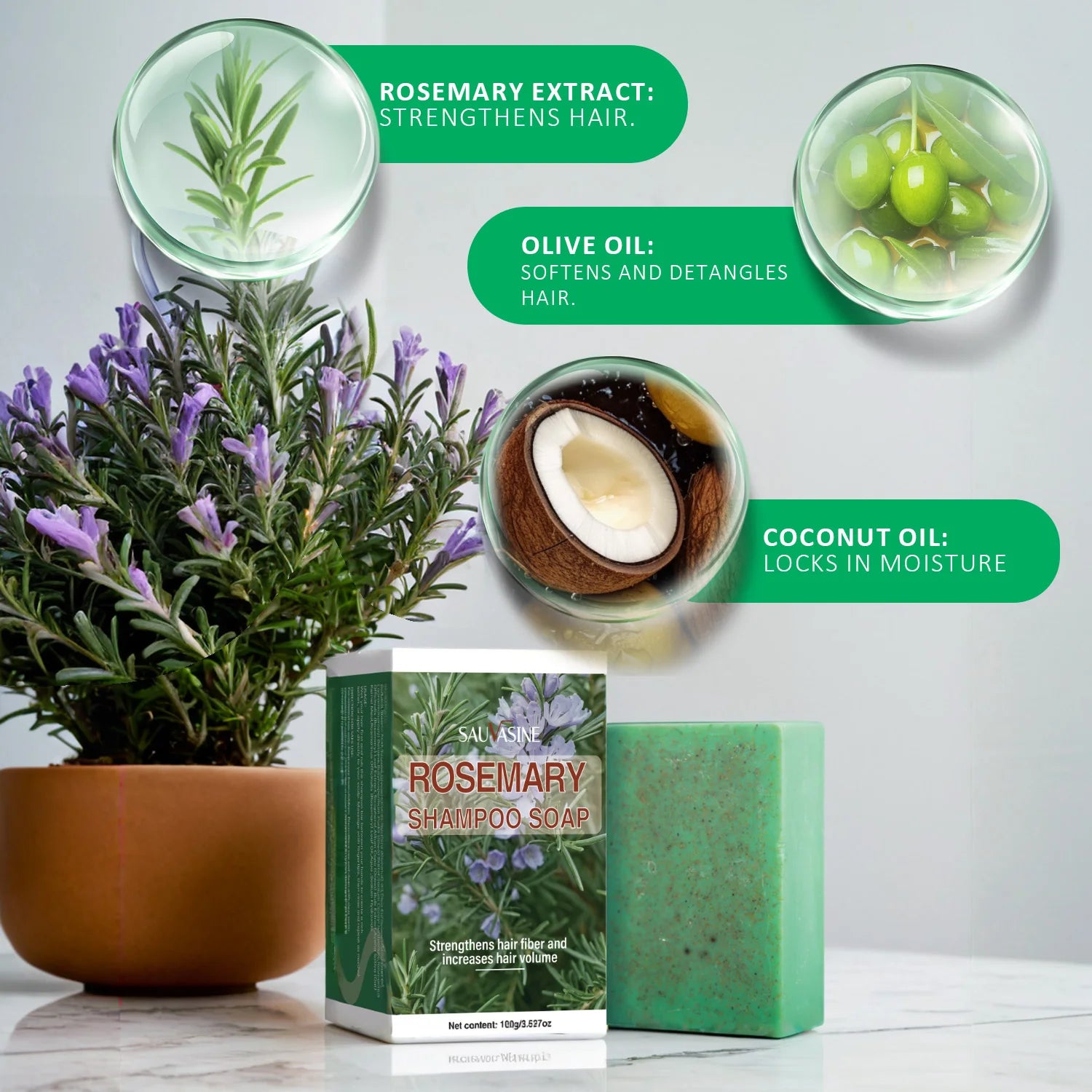 Rosmarin Seife für Haare – Natürliche Pflege für gesund aussehendes Haar